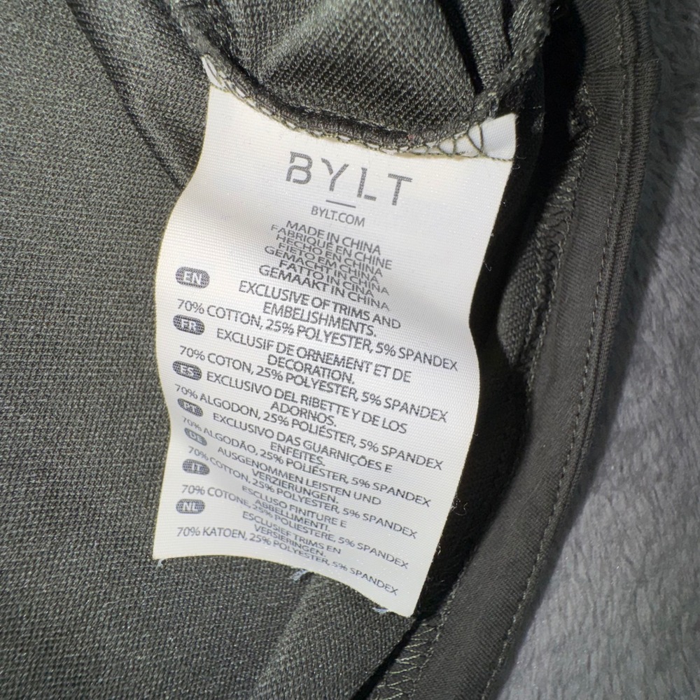 BYLT Lux Polo Shirt Mens 3XL Olive Green Excellent Split V-Neck Short Sleeve - Picture 7 of 10
